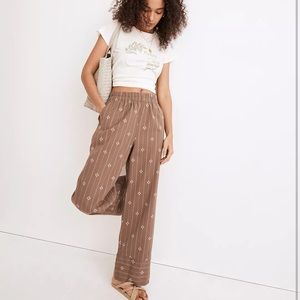 Madewell Pull-On High-Rise Straight Pants in Jacquard Stripe-Play